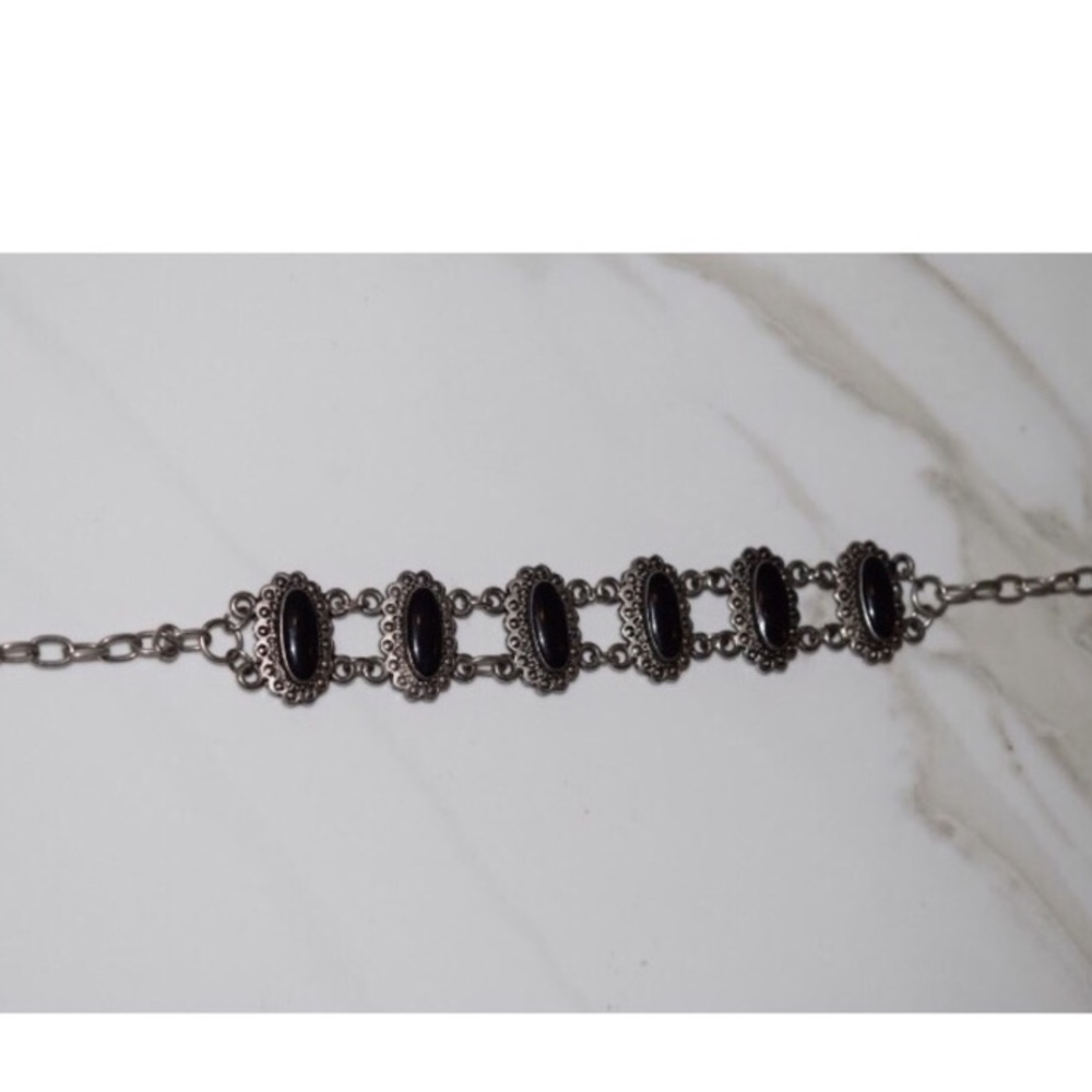 Black and Silver Choker Necklace 🖤